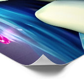 Mystieke Kunst | Mooie blauwe fee Poster (Hoek)