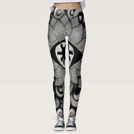 Mystieke Kunst van Metallic Fantacy Elementogen Leggings (Voorkant)