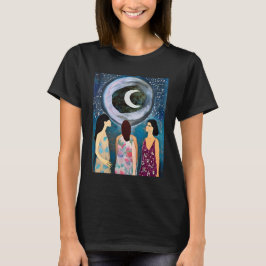 Mystieke Kunst | Vrouwen kijken naar de maan T-shirt