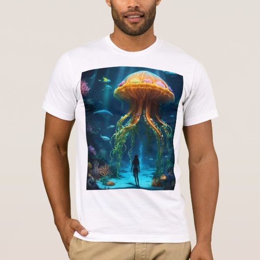 Mystieke kwal oceaan thema T-shirt (Voorkant)