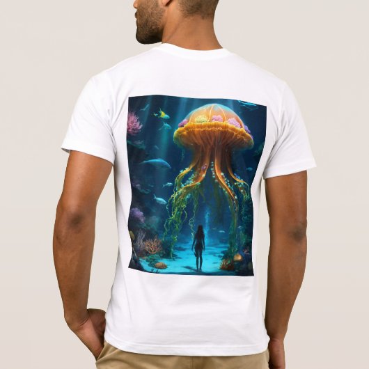 Mystieke kwal oceaan thema T-shirt (Achterkant)