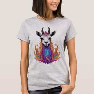 Mystieke lama Blaze: Symfonie van kleuren T-shirt