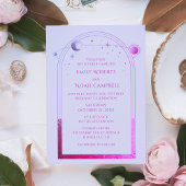 Mystieke Lavendel Roze Zon Maan Star Space Kaart