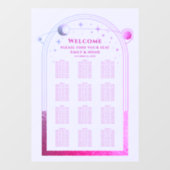 Mystieke Lavendel Roze Zon Maan Sterren Bruiloft Raamsticker (Vel)