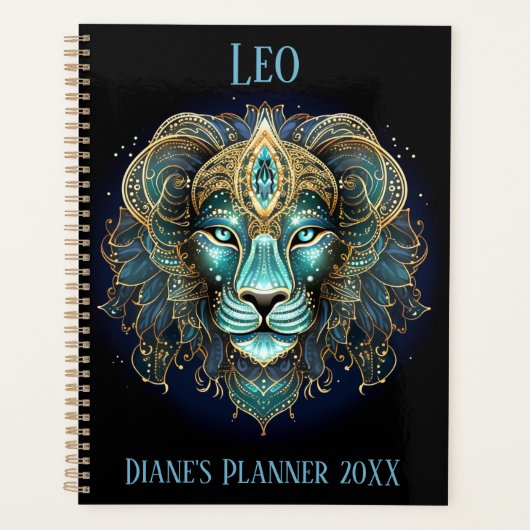 Mystieke Leeuw Zodiac Kunst  Planner (Voorkant)
