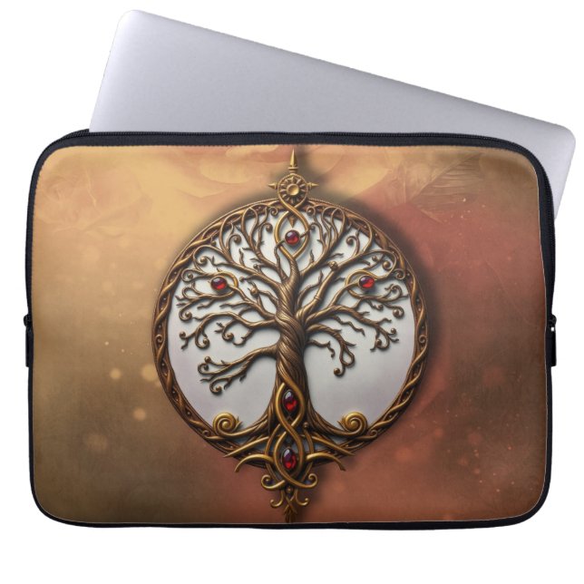 Mystieke Levensboom Laptop Sleeve (Voorkant)