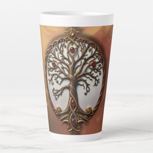 Mystieke Levensboom Latte Mok (Voorkant)