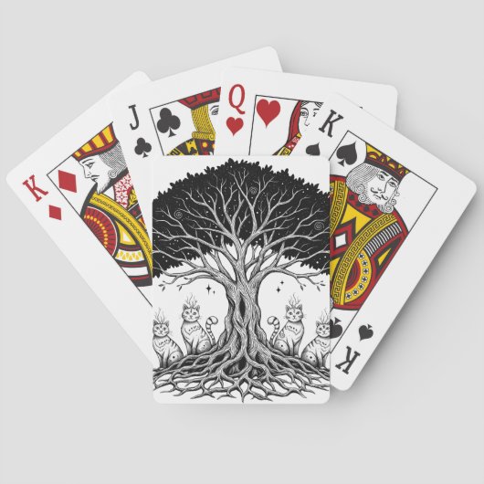 mystieke levensboom pokerkaarten (Achterkant)