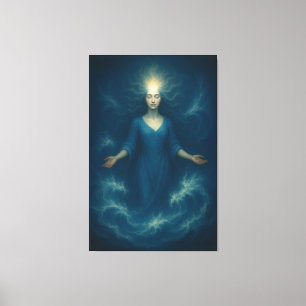 Mystieke Lichtgodin – Ethische Goddelijke Energie Canvas Afdruk
