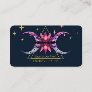 Mystieke Lotus Bloem Halve Maan Genezende Energie Visitekaartje