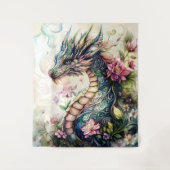 Mystieke Lotus Draak Wandkleed (Voorkant)