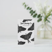 Mystieke Luna Moth Blank Visitekaartje (Staand voorkant)