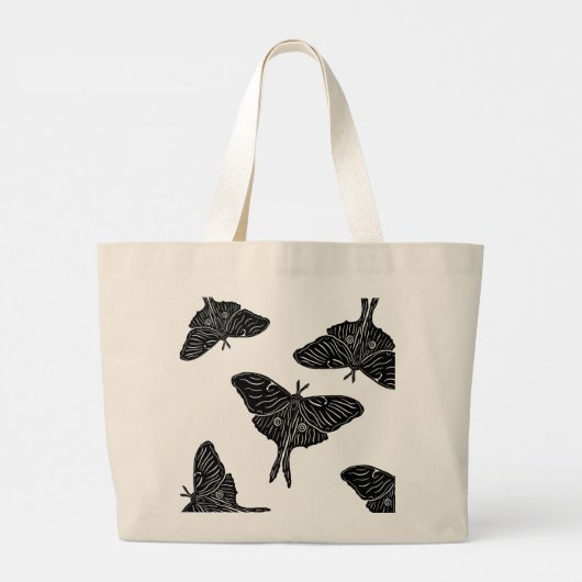 Mystieke Luna Moth Business Grote Tote Bag (Achterkant)
