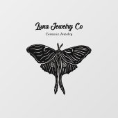 Mystieke Luna Moth Business Raamsticker (Vel)