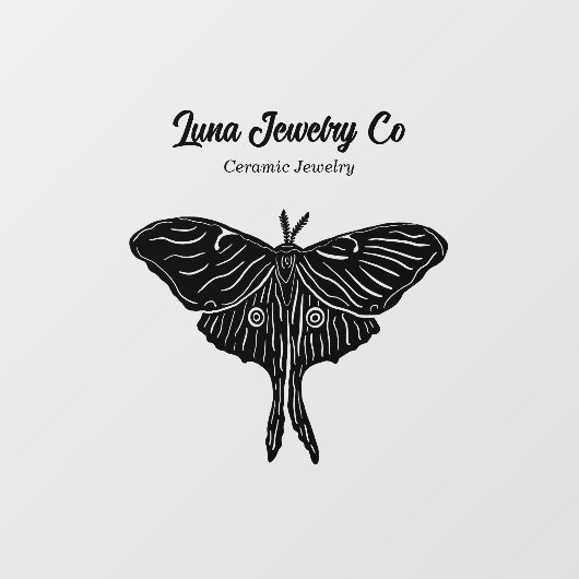 Mystieke Luna Moth Business Raamsticker (Vel)