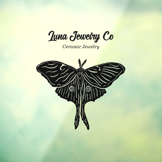 Mystieke Luna Moth Business Raamsticker (Vel 3)