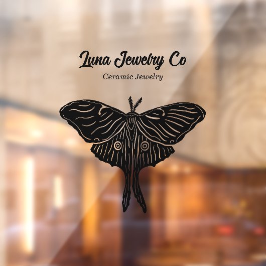 Mystieke Luna Moth Business Raamsticker (Vel 2)