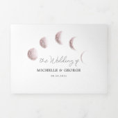 mystieke maan blush bruiloft drieluik uitnodiging (Cover)