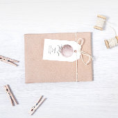 Mystieke Maan Blush Roze Bruiloft Dank u Cadeaulabel