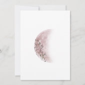 Mystieke Maan Blush Roze Bruiloft Uitnodiging (Achterkant)