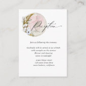 mystieke maan bohemian roze receptie informatiekaartje (Voorkant)