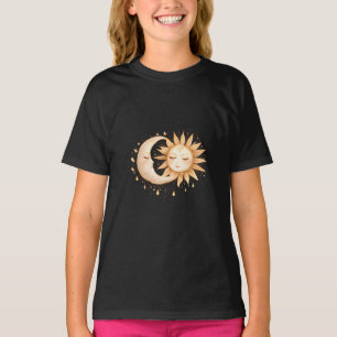 Mystieke Maan en Zon Celestiale Boho Stijl T-shirt