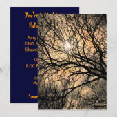 Mystieke maan Halloween uitnodiging (Voorkant / Achterkant)