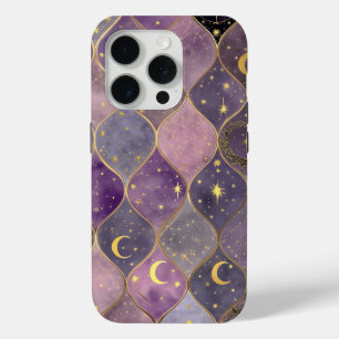 Mystieke Maan Hoesje – Paars Hemels Design