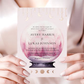 Mystieke Maan Huwelijk Folie Uitnodiging