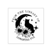 Mystieke Maan Kat Uit de Bibliotheek Van Rubberstempel (Afrduk)