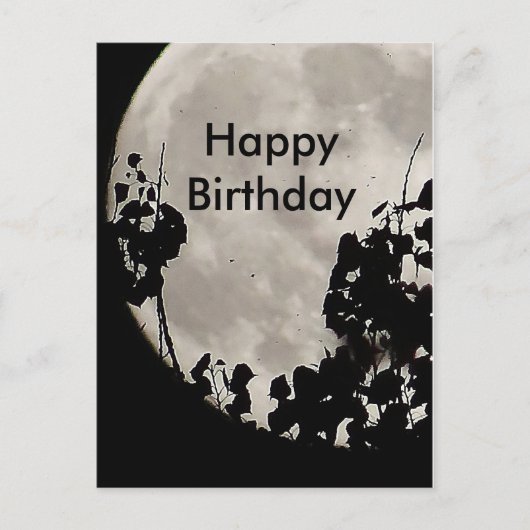 Mystieke maan verjaardag briefkaart (Voorkant)