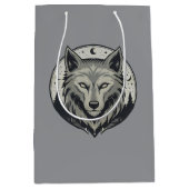 Mystieke Maan Wolf Kop Vintage Design Medium Cadeauzakje (Voorkant)