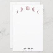 mystieke maanfmetingen zwart roze monogram (Voorkant / Achterkant)