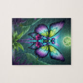 Mystieke maanverlichte fee in een betoverde tuin legpuzzel (Horizontaal)