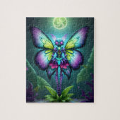 Mystieke maanverlichte fee in een betoverde tuin legpuzzel (Verticaal)