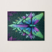 Mystieke maanverlichte fee in een betoverde tuin legpuzzel (Horizontaal)