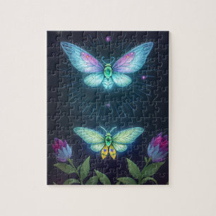 Mystieke maanverlichte fee in een betoverde tuin legpuzzel