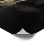 Mystieke maanverlichte grot - monochrome gloed poster (Hoek)