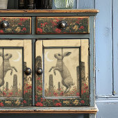 Mystieke Maanverlichte Haas Oude Staande Stenen Tissuepapier