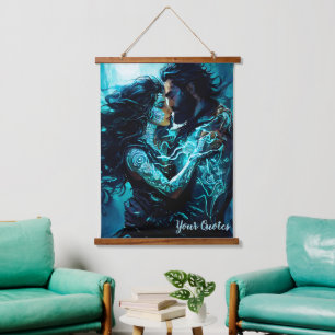 Mystieke Maanverlichte Liefdes Fantasy Romance Hangend Wandkleed