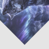 Mystieke Maanwolf Aurora Tissuepapier (Detail)