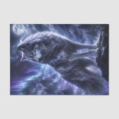 Mystieke Maanwolf Aurora Tissuepapier (Voorkant)