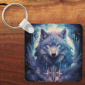 Mystieke Maanwolf Beschermer Sleutelhanger (Voorkant)