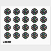 Mystieke Magic en Witchcraft Natuur Elements Ronde Sticker (Vel)