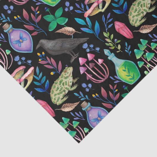 Mystieke Magic en Witchcraft Natuur Elements Tissuepapier (Detail)