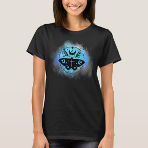 Mystieke Magische Mot Maan Occulte Hekserige Goth  T-shirt