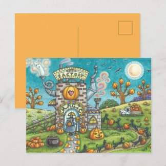 MYSTIEKE MAGISCHE TAARTFABRIEK Grappige zwarte kat Feestdagenkaart