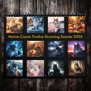 Mystieke Maine Coons: Twaalf verbluffende scènes 2 Kalender