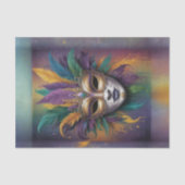 Mystieke Mardi Gras Mask Decoupage | levendig Tissuepapier (Voorkant)