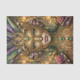 Mystieke Mardi Gras Mask Decoupage Papier